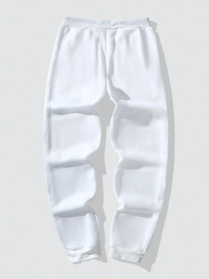 Manfinity Hypemode Men Letter Graphic Drawstring Waist Sweatpants Sweat Pant Going Out Casual Dad and Me